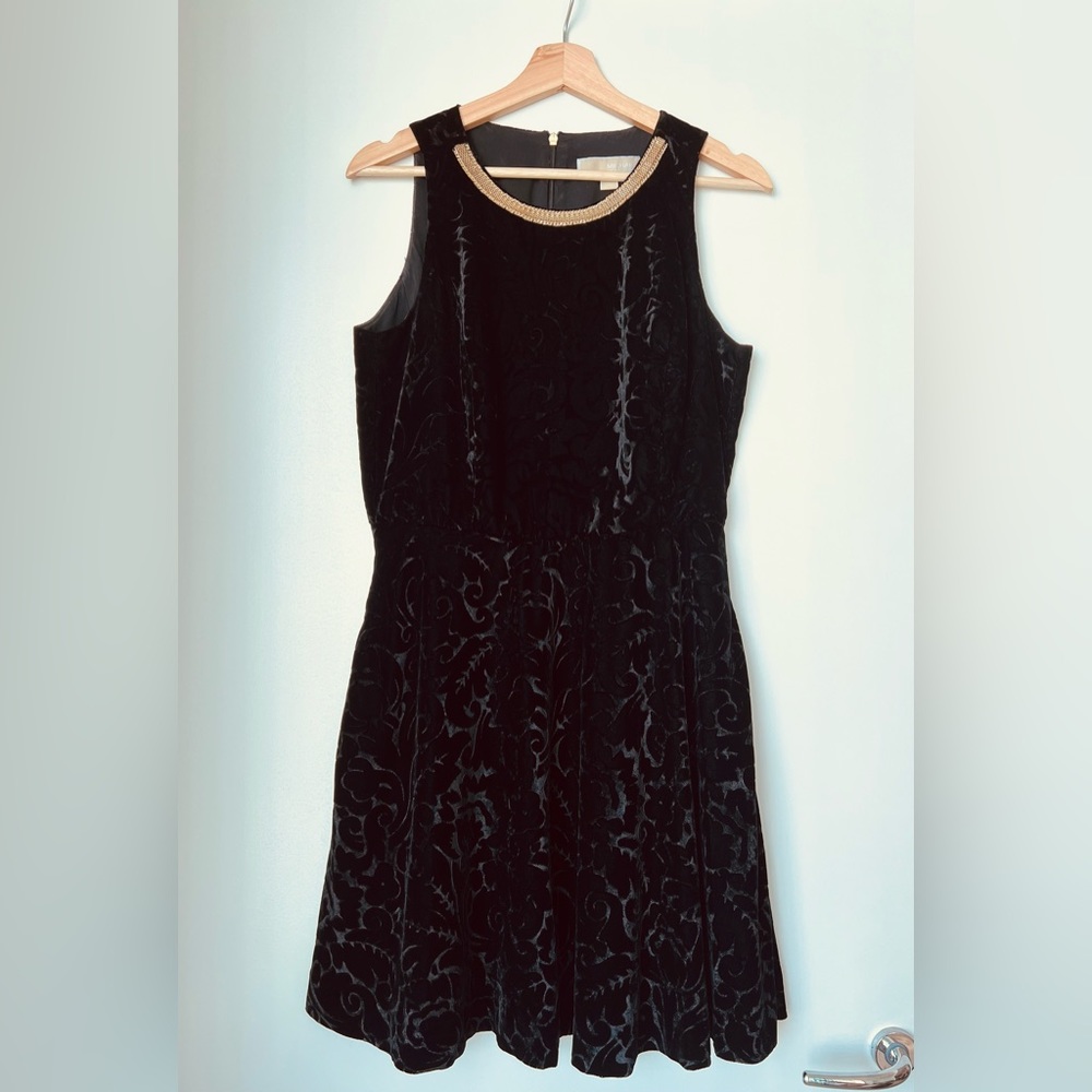 Michael Kors black velvet dress